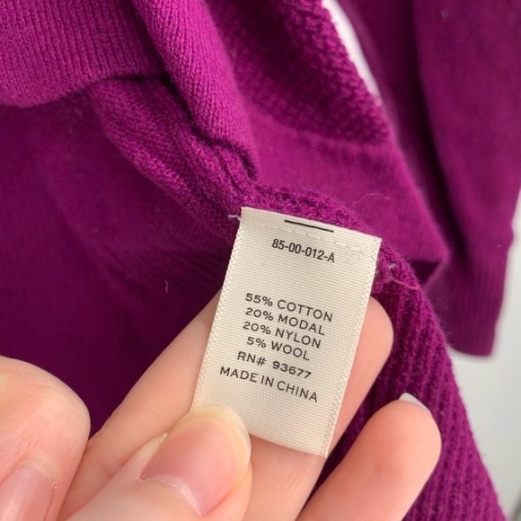 STYLUS Women's Purple Cardigan with Gray Accents - Picture 6 of 9